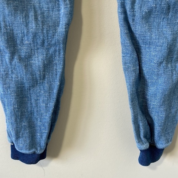 FREE PEOPLE Skye Relaxed Boyfriend Jogger Jeans Blue Button Fly Pockets Sz 26 - Picture 11 of 14
